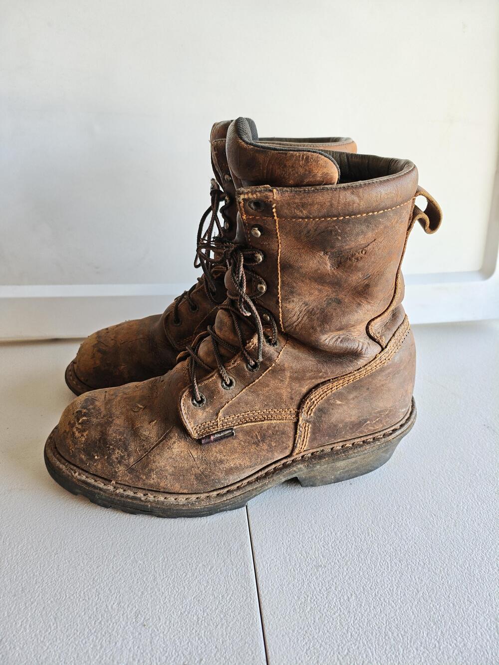 Red Wing Shoes Boots Mens Size 8 Brown Leather Ankle Work Combat Lace Up Vibram